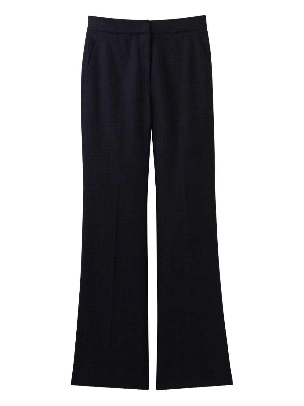 St. John Flared broek met pied-de-poule patroon Zwart