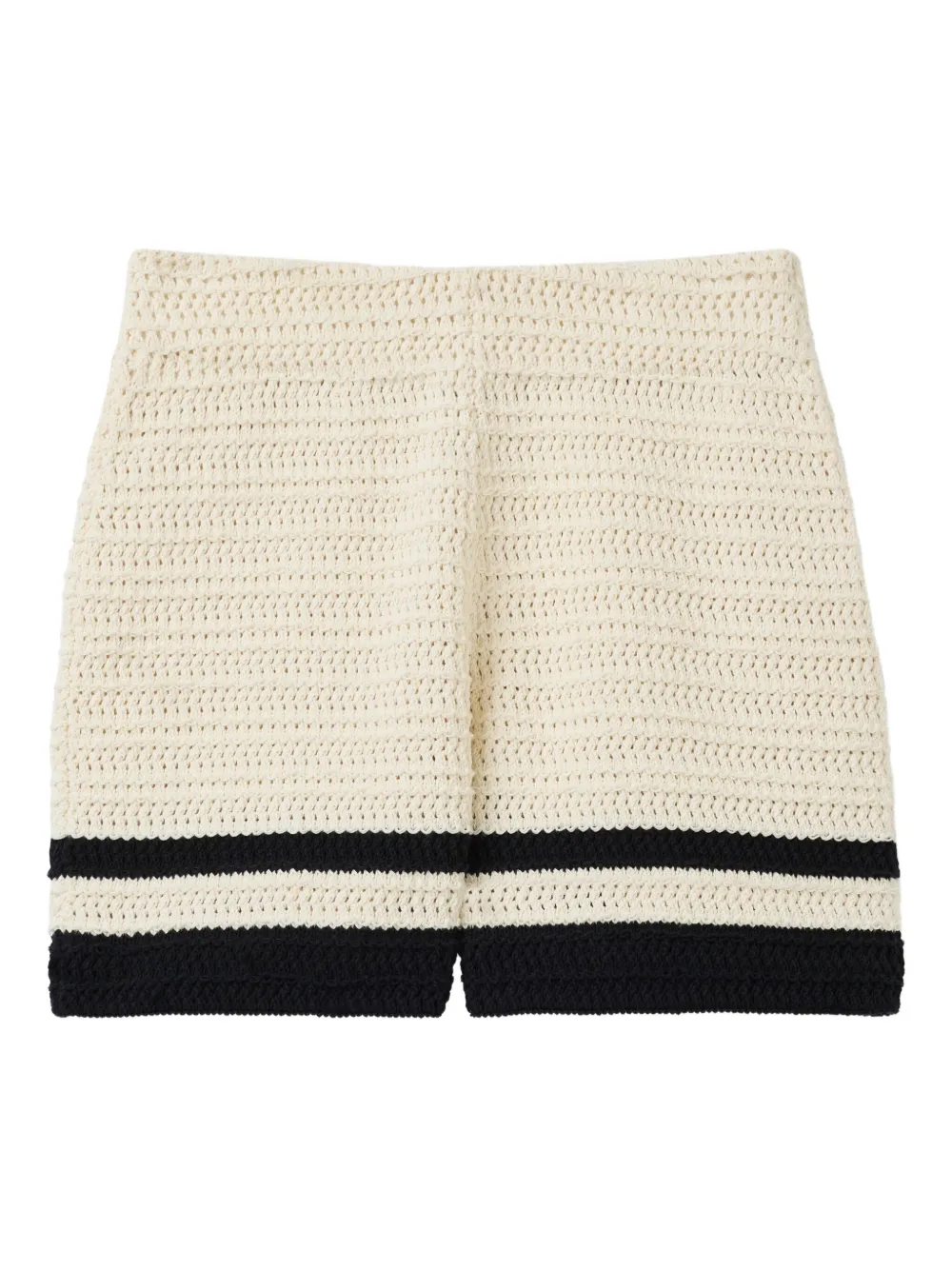 St. John pointelle stripe-detail shorts - ニュートラル St. John pointelle stripe-detail shorts - ニュートラル