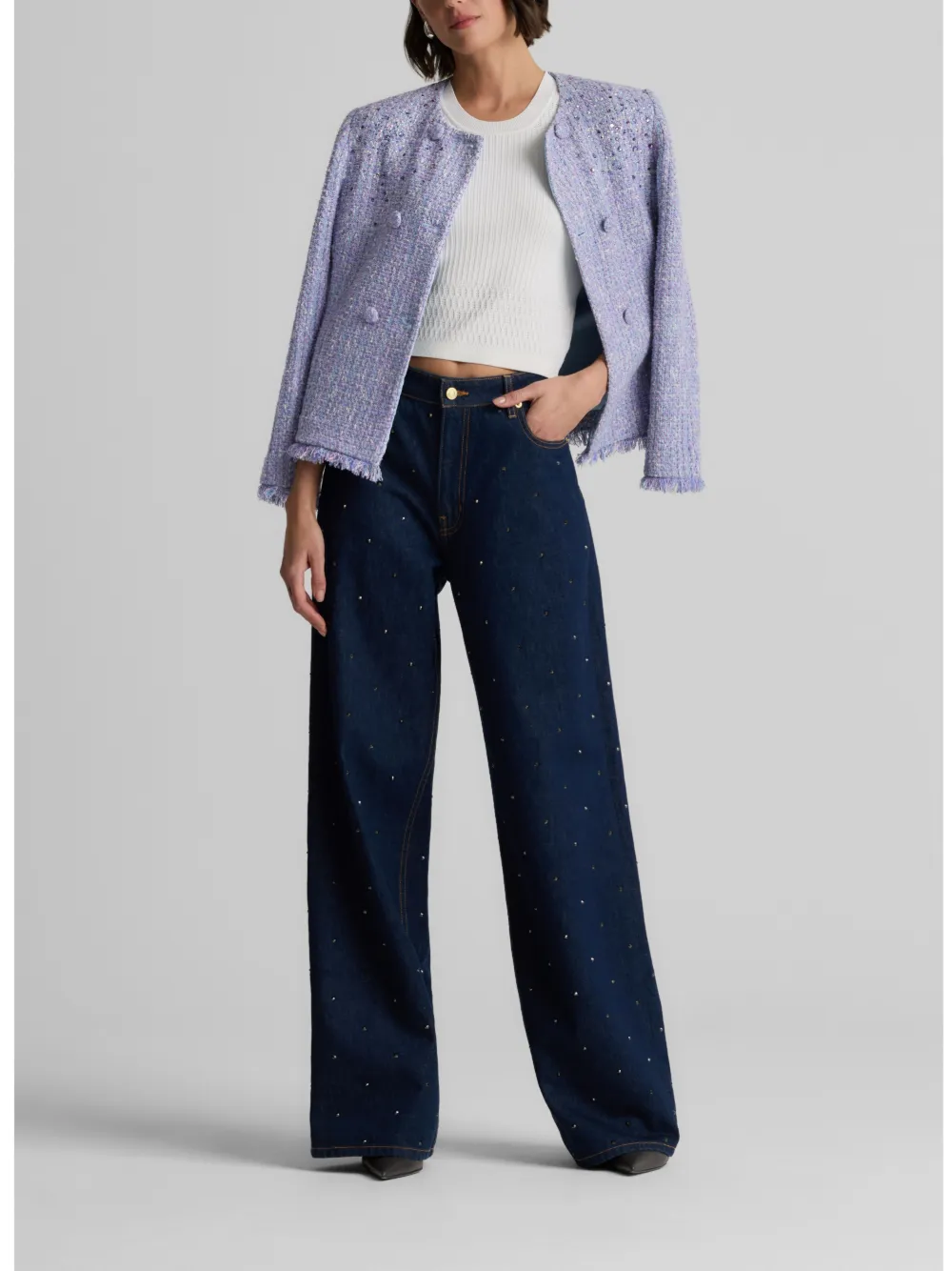 St. John Tweed jack Blauw