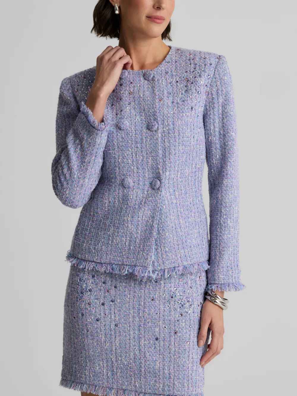 St. John Tweed jack Blauw