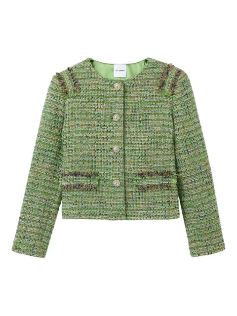 St. John Arden Tweed-Jacke mit Verzierung