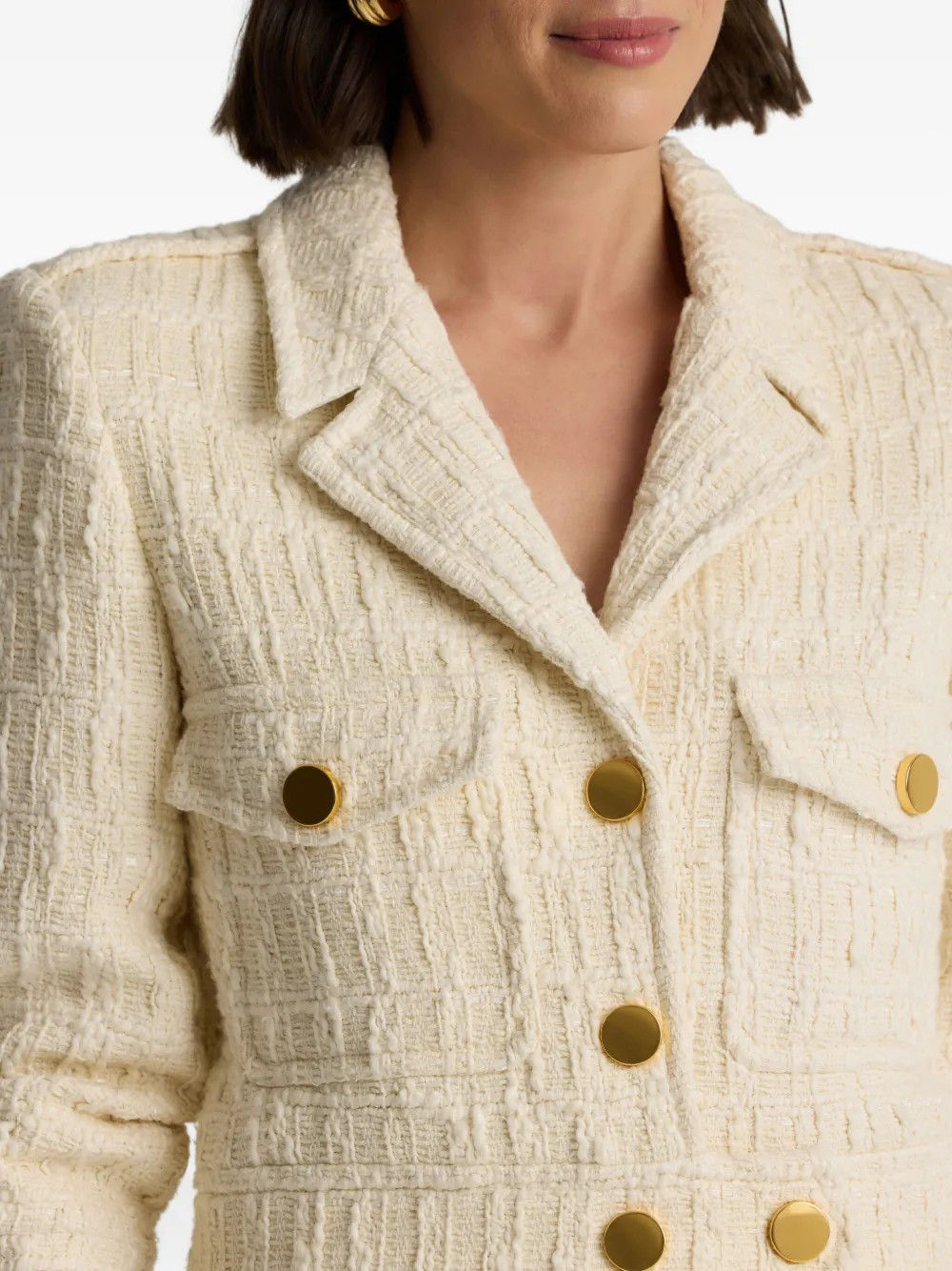 St. John Avery jack met textuur Beige