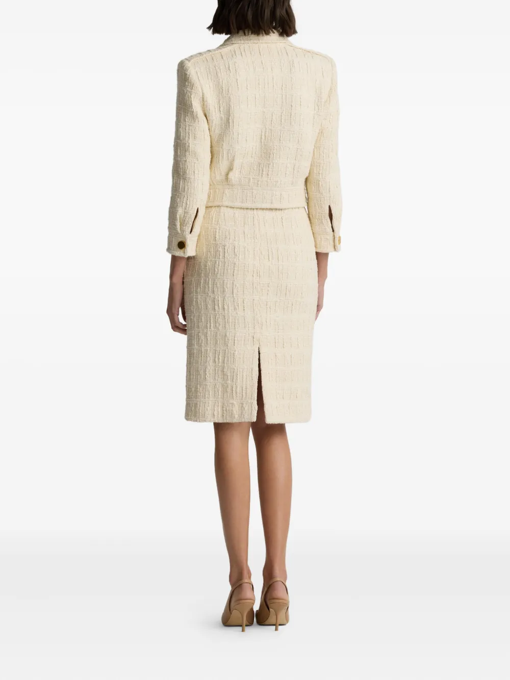 St. John Avery jack met textuur Beige