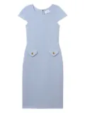 St. John flatback ribbed dress - Blue