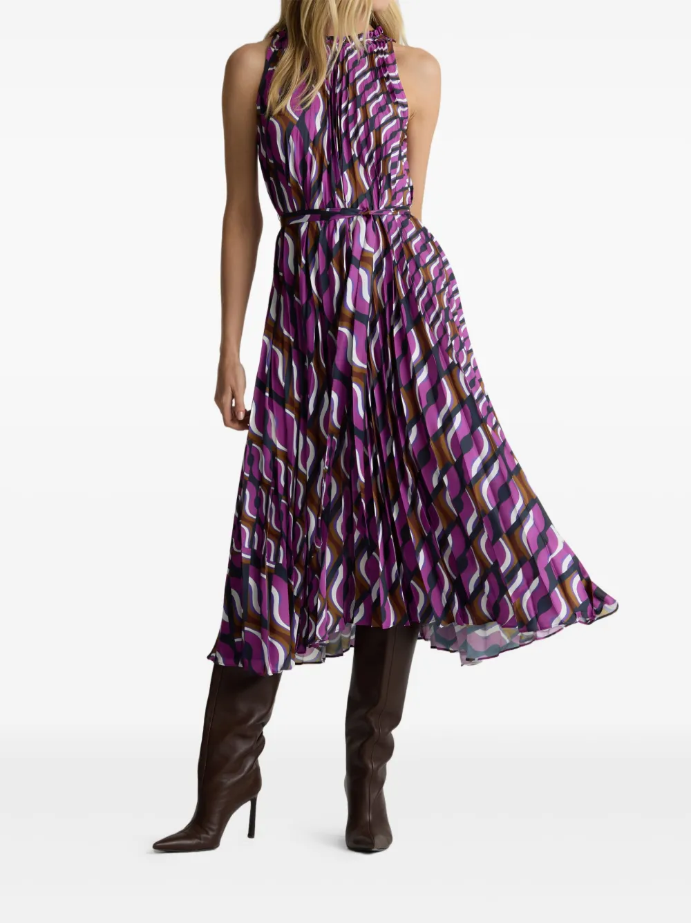 St. John 70's jurk met print Paars
