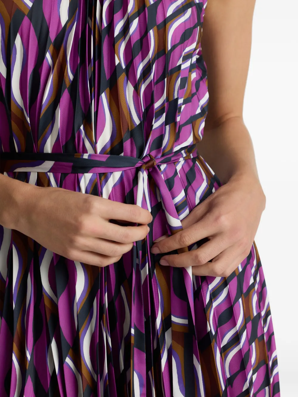 St. John 70's jurk met print Paars