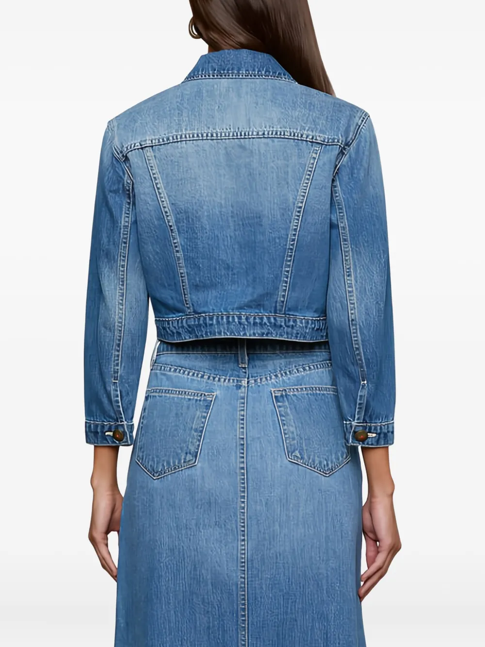L'agence Koda Button-fastening Denim Jacket In Blue