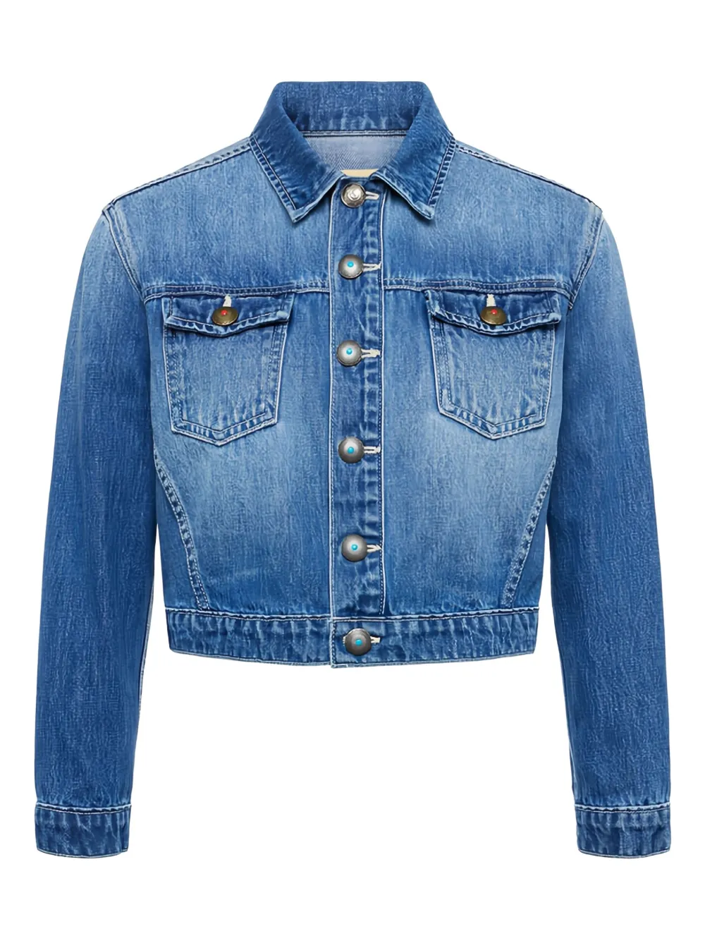 L'Agence Koda button-fastening denim jacket | Blue | Image 1