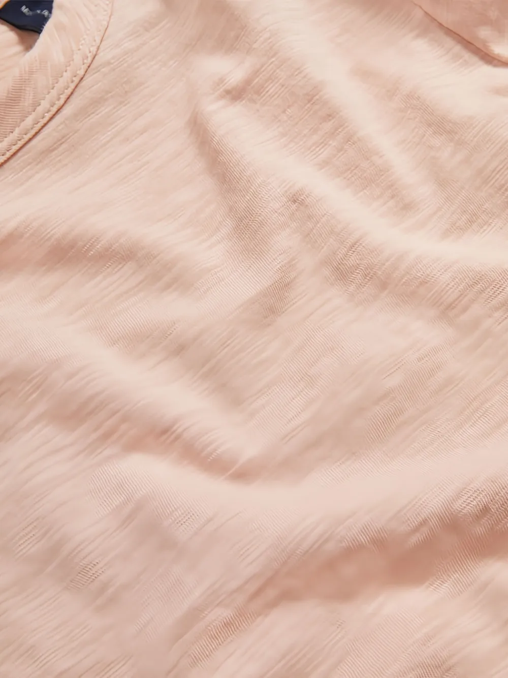Veronica Beard Waldorf Ruched-sleeve Slub T-shirt In Soft Coral In Nude