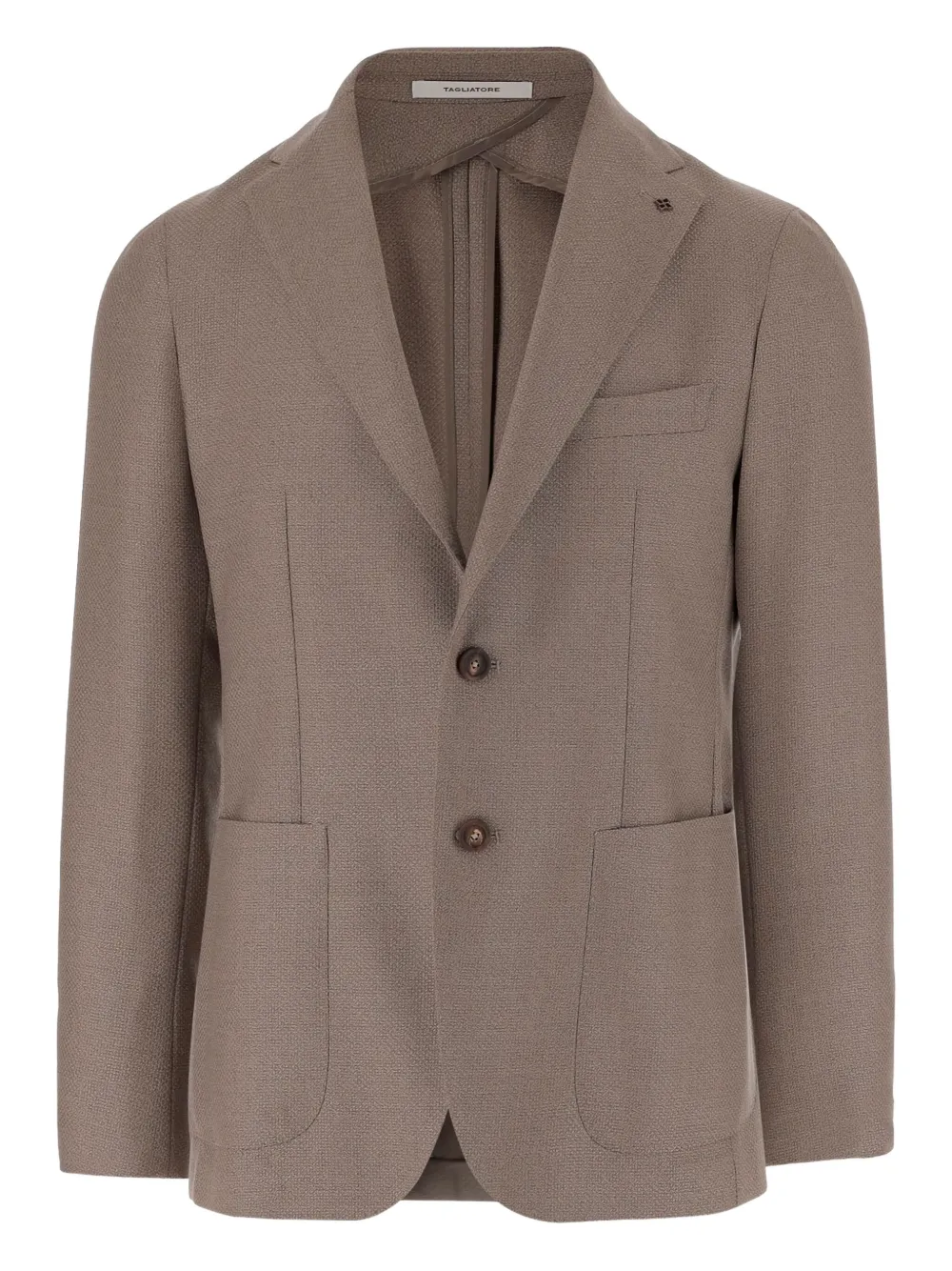 Tagliatore single-breasted wool blazer Bruin