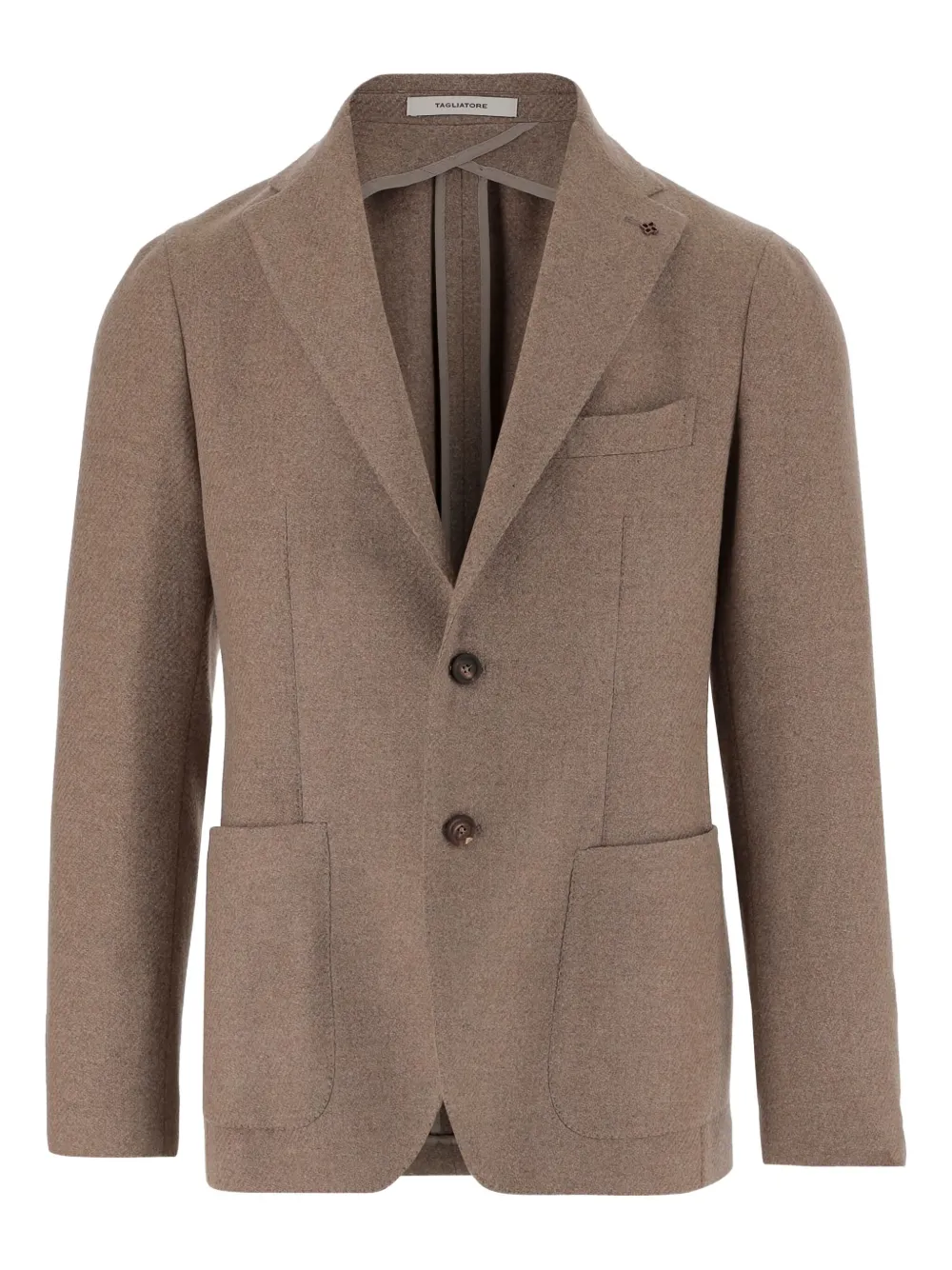 Tagliatore patch-pocket single-breasted blazer Beige