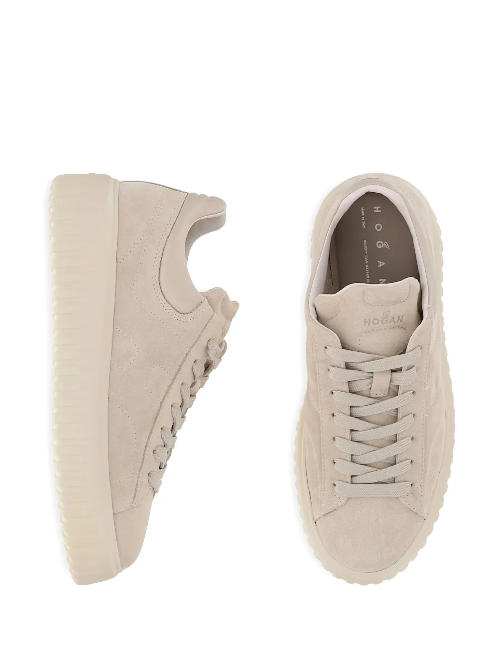 Hogan lace-up platform trainers Neutrals