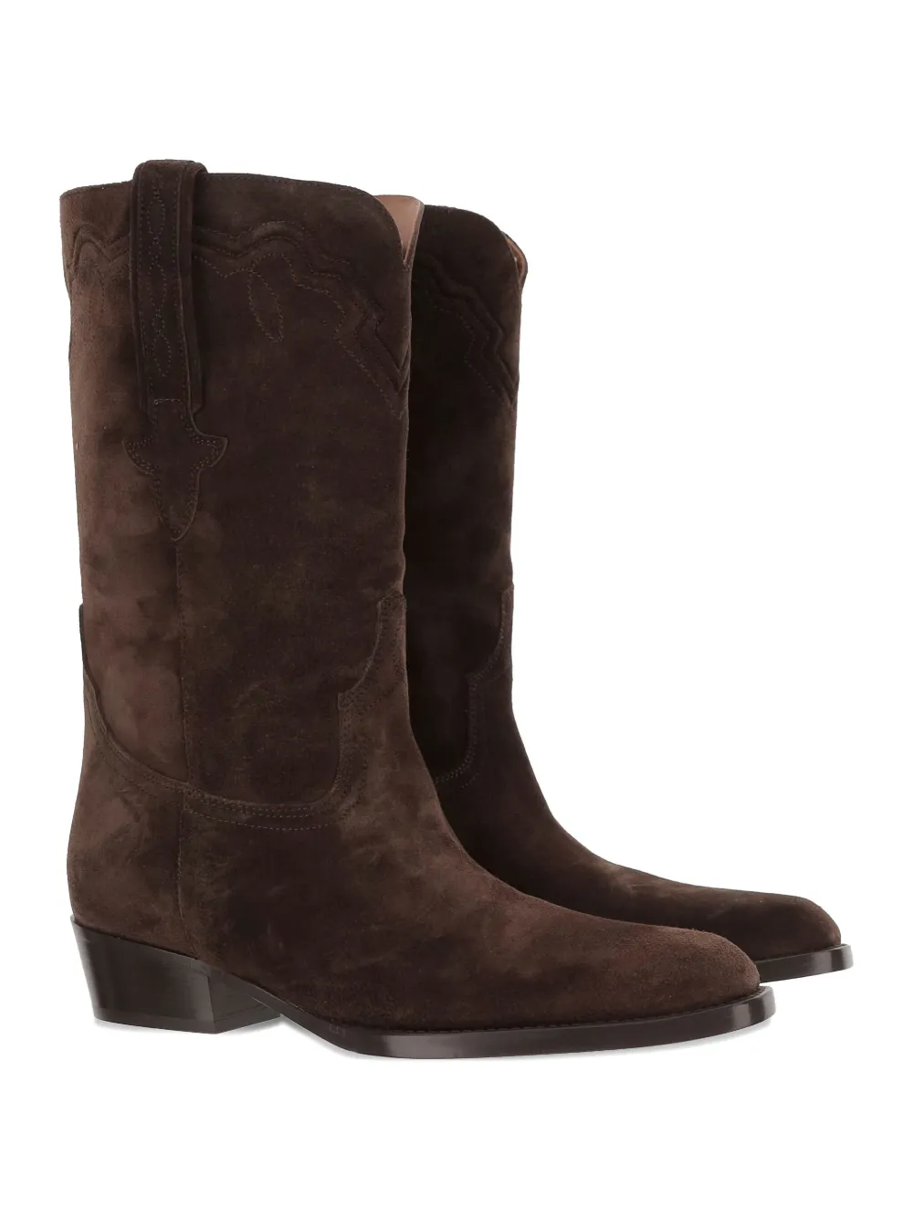 Paris Texas suede square-toe boots Brown