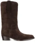 Paris Texas suede square-toe boots - Brown