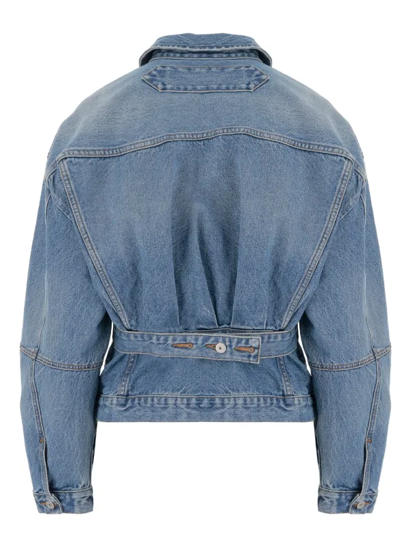 Jacquemus Belted Denim Jacket | Blue | FARFETCH