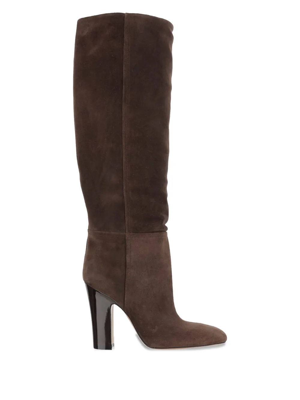 Paris Texas 100mm Lavinia suede pointed-toe knee-high boots Brown