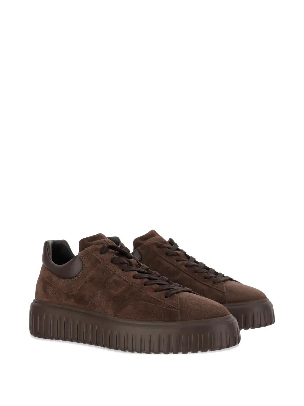 Hogan lace-up round-toe sneakers Brown