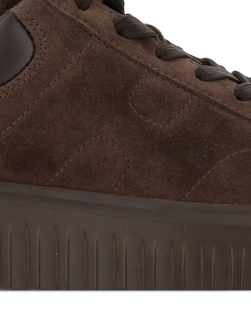 Hogan lace-up round-toe sneakers Brown
