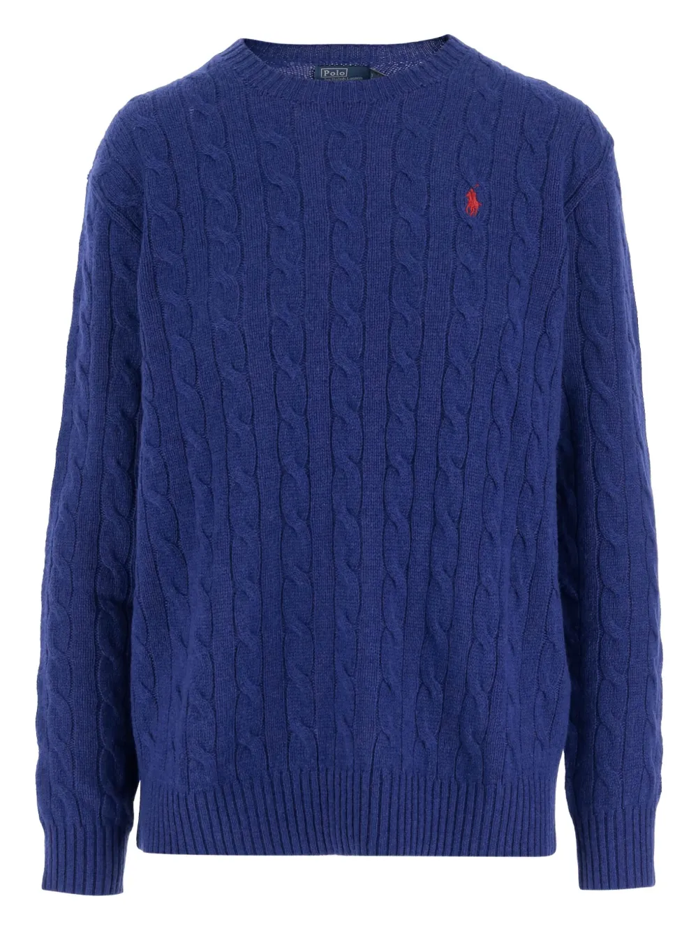 Polo Ralph Lauren cable-knit crewneck sweater Blauw