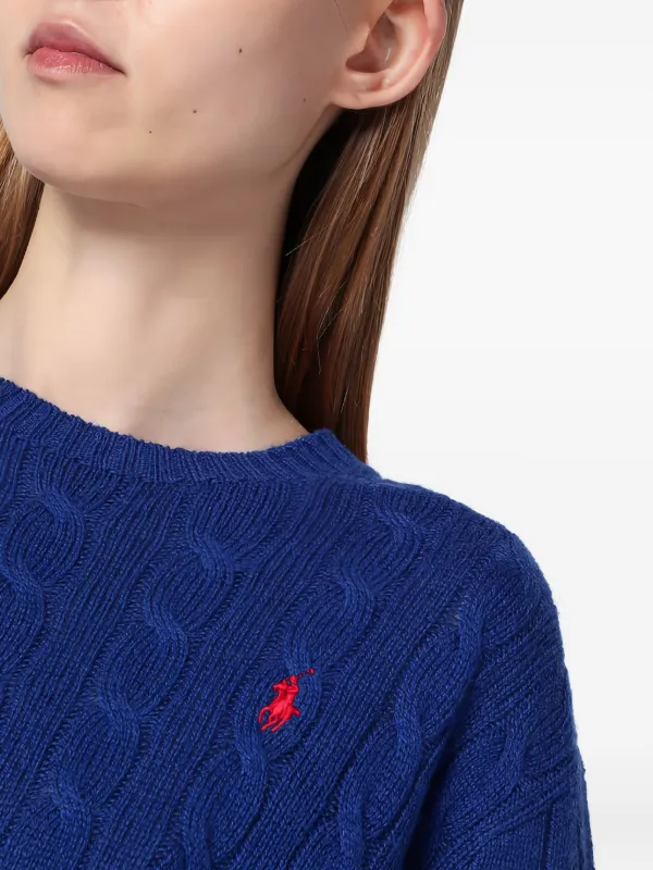Polo Ralph Lauren ケーブルニット セーター | ブルー | FARFETCH JP