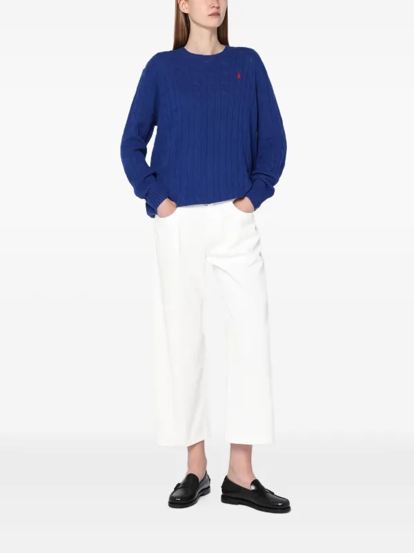 Polo Ralph Lauren ケーブルニット セーター | ブルー | FARFETCH JP
