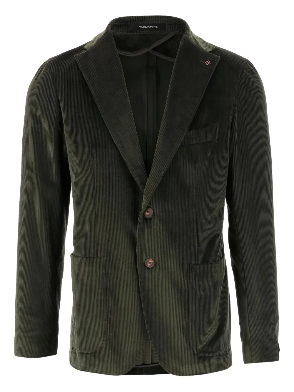 Tagliatore corduroy single-breasted blazer Groen