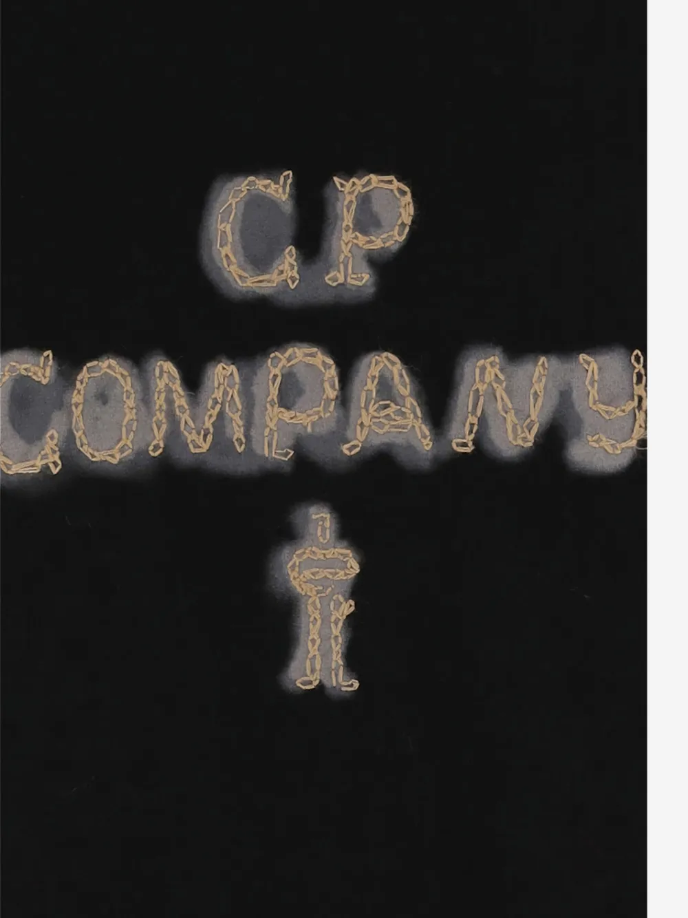 C.P. Company T-shirt verfraaid met schakelketting en logo Zwart