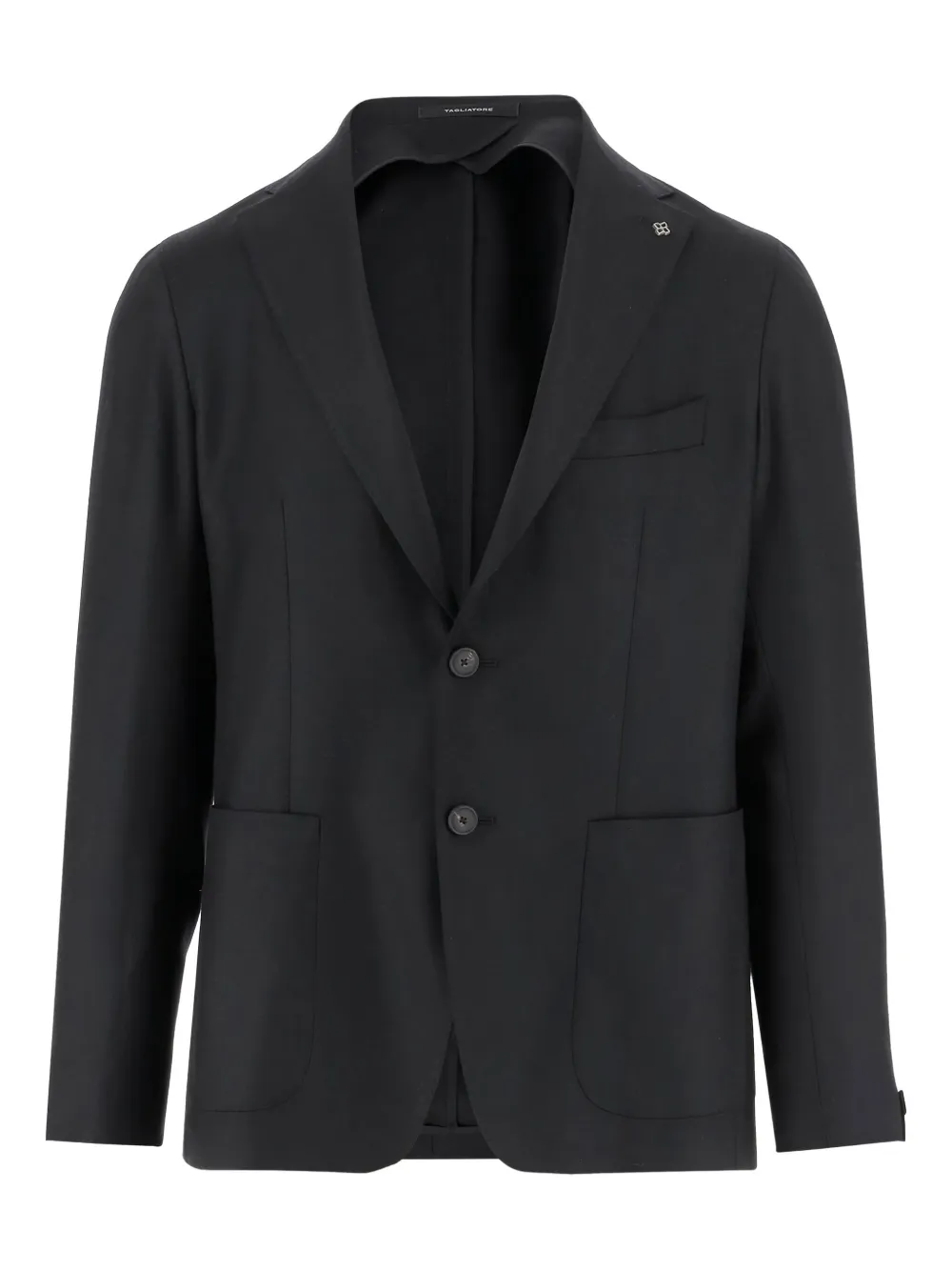 Tagliatore three-button patch-pocket blazer Zwart