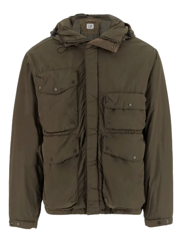 Company Goggle Hooded Jacket Green FARFETCH IN