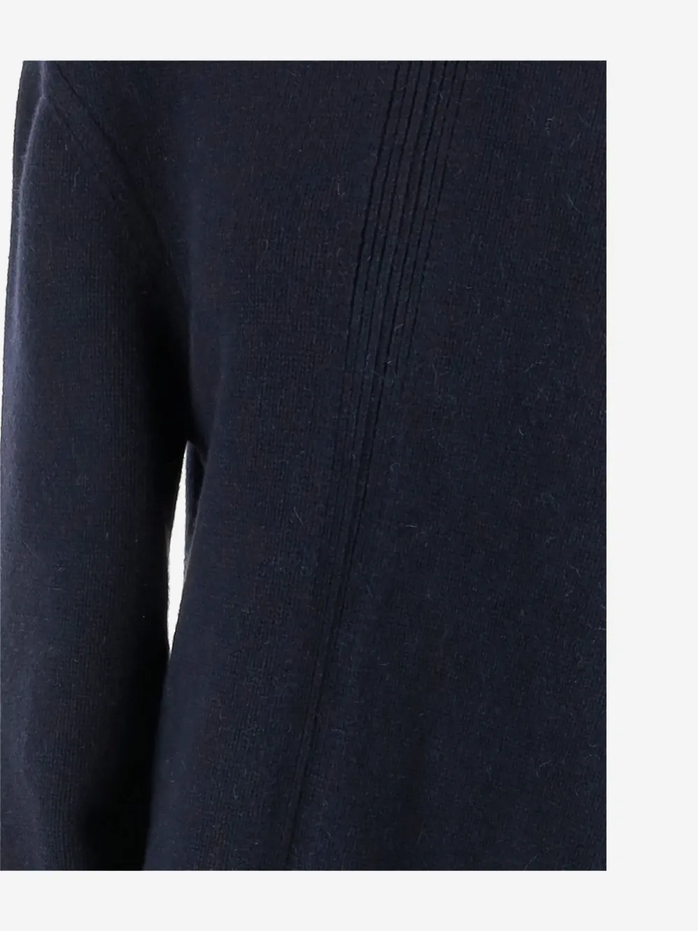 Jil Sander Asymmetrische geribbelde trui Blauw