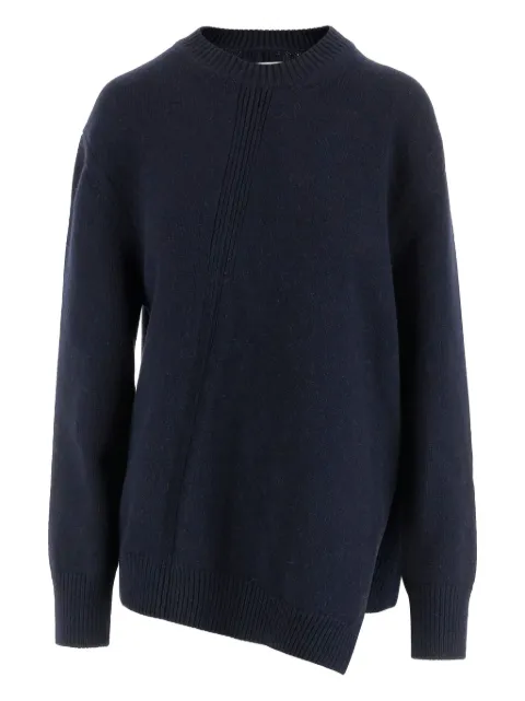 Jil Sander asymmetric ribbed sweater