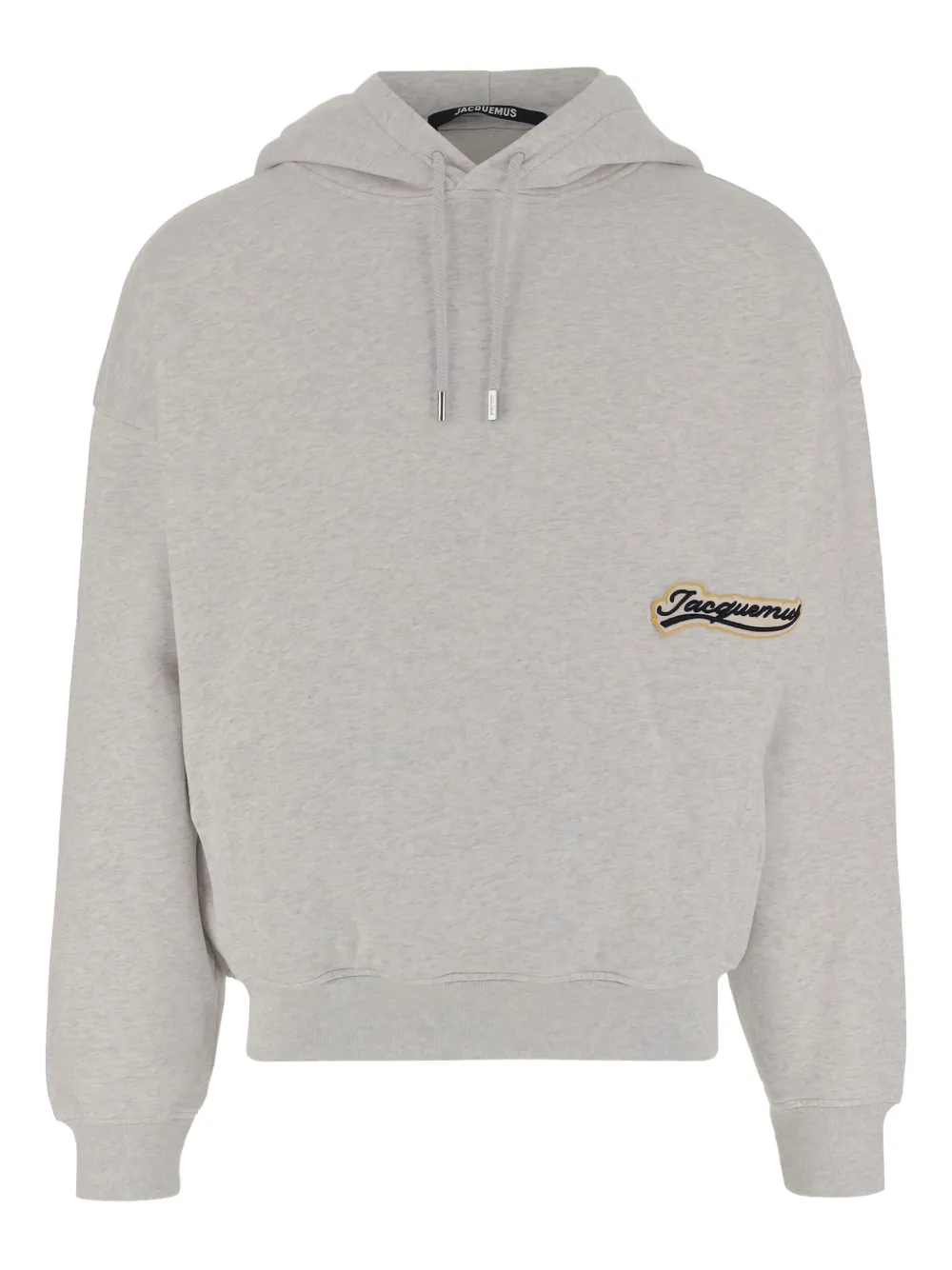 Jacquemus logo-patch hoodie Grijs