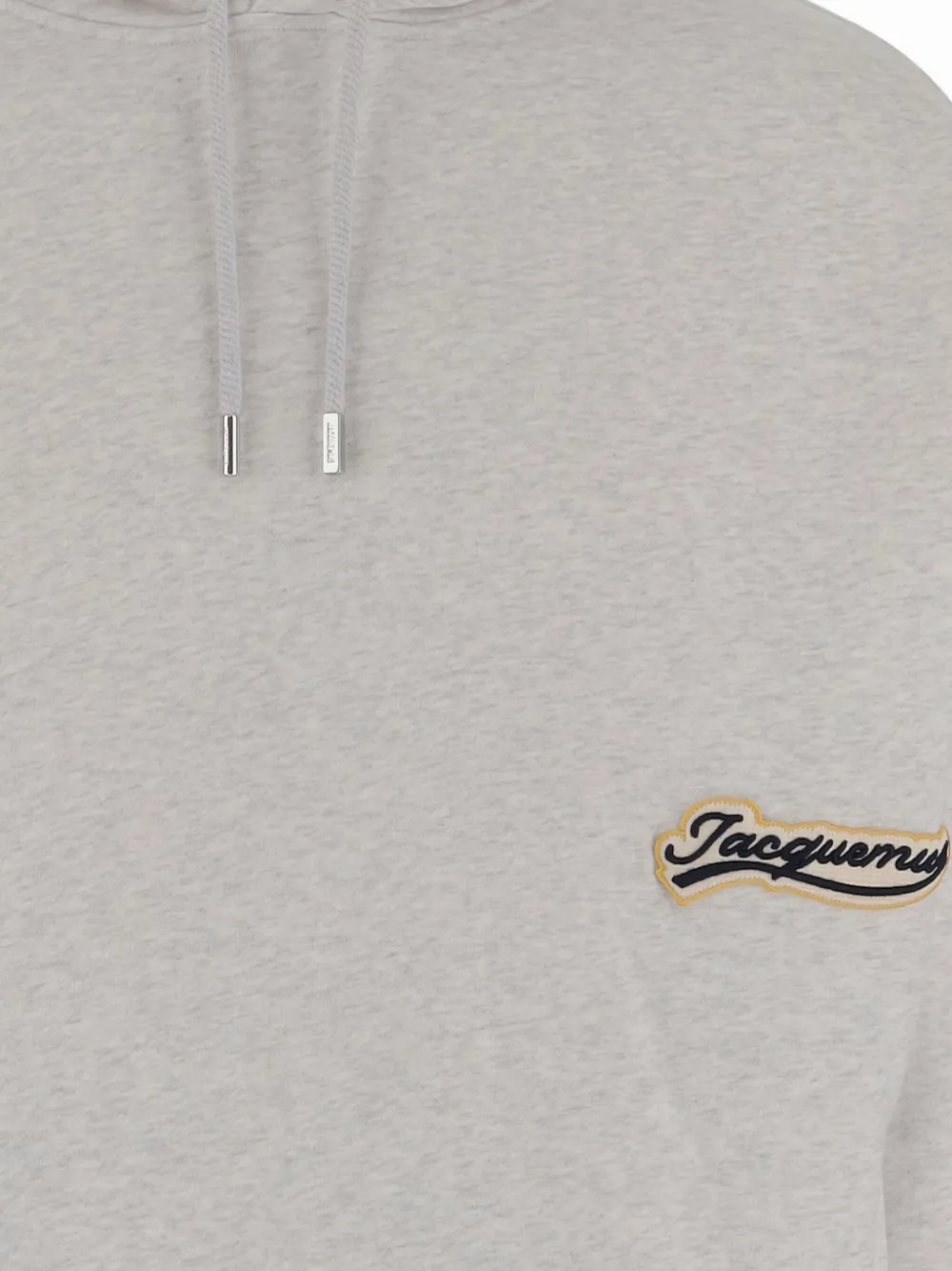 Jacquemus logo-patch hoodie Grijs