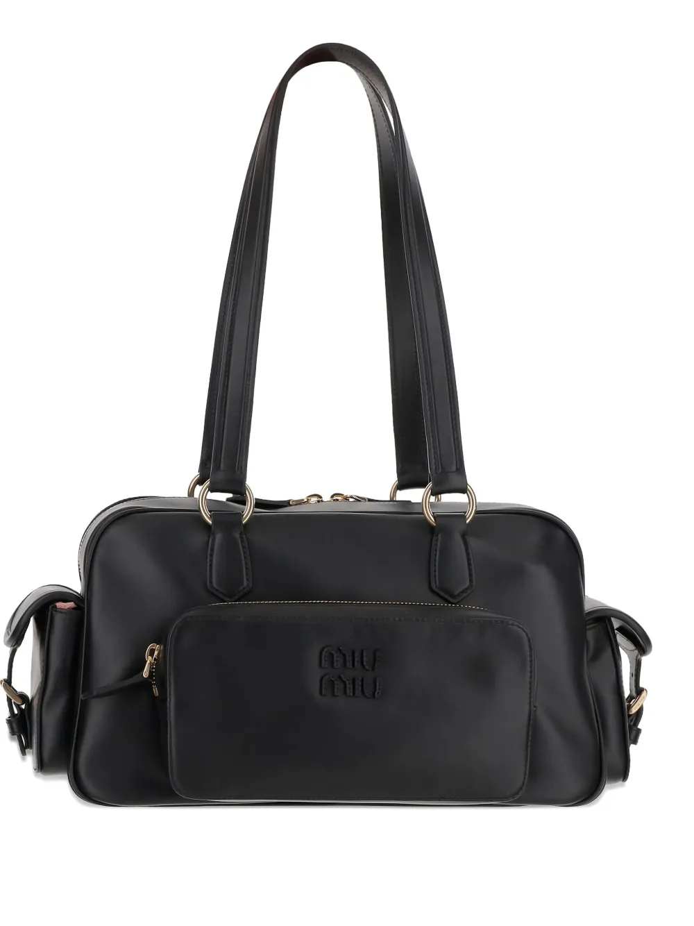 Miu top-handle zip-fastening shoulder bag Zwart