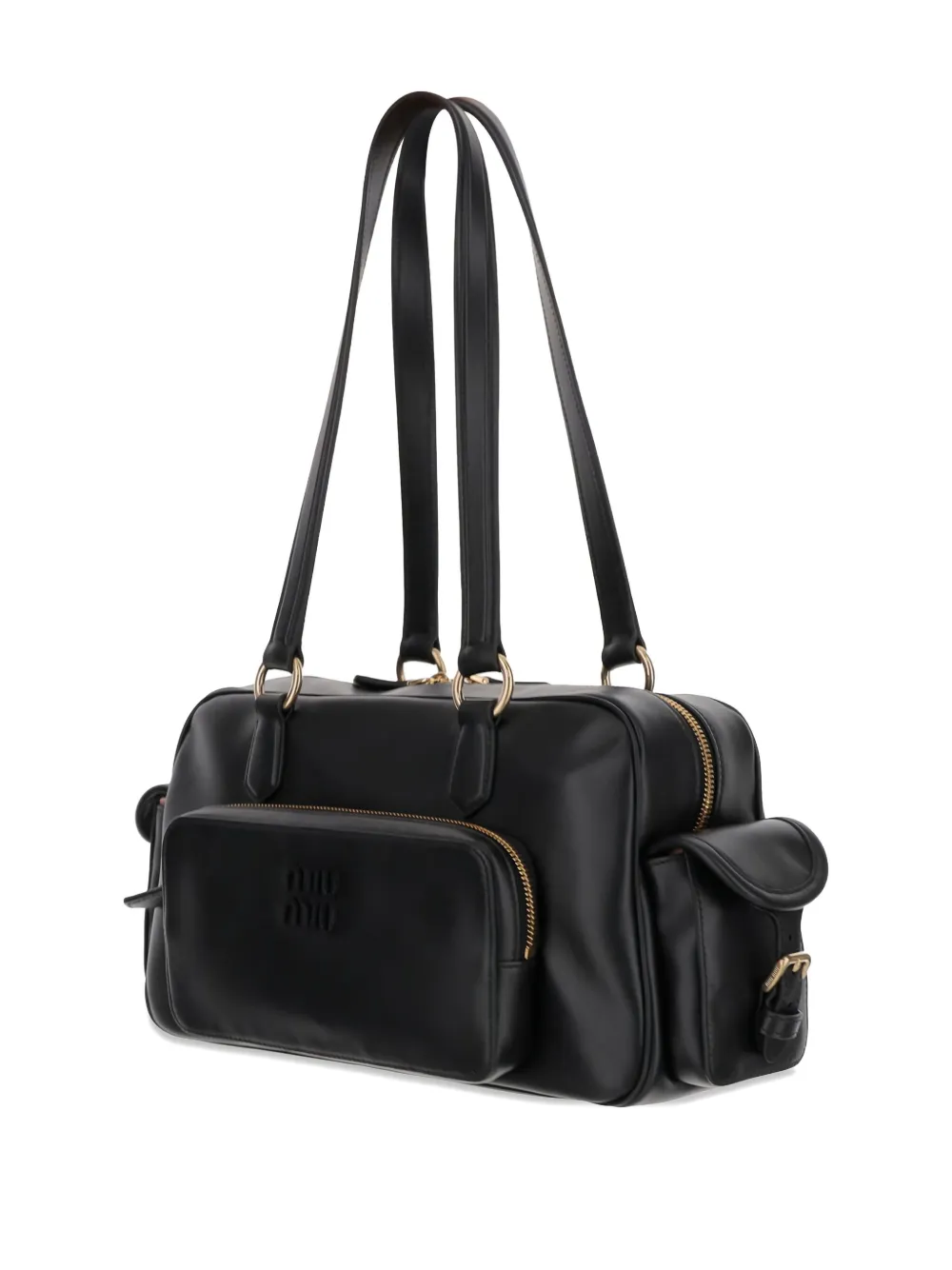 Miu top-handle zip-fastening shoulder bag Zwart