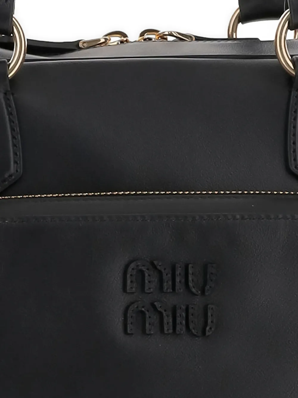 Miu top-handle zip-fastening shoulder bag Zwart