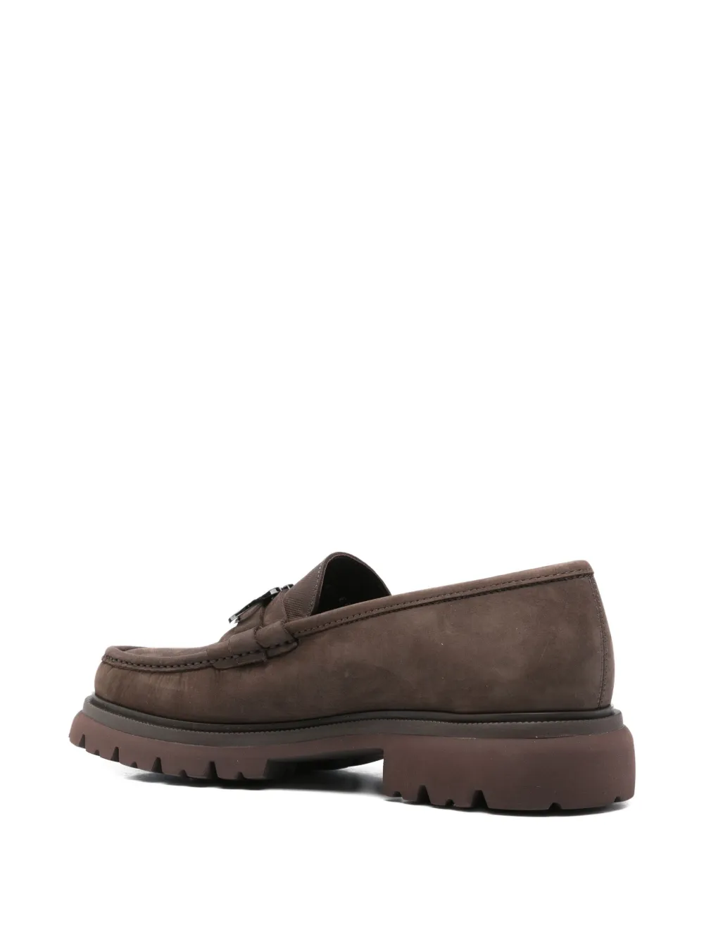 Ferragamo Loafers met Gancini-gesp Bruin