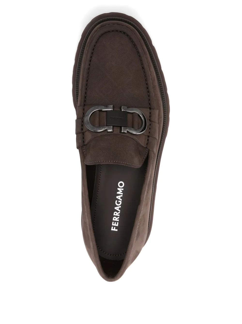 Ferragamo Loafers met Gancini-gesp Bruin