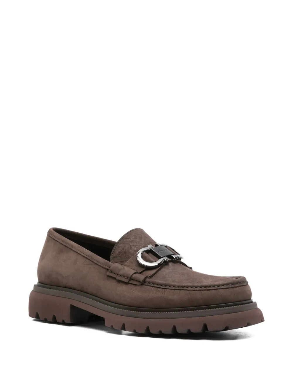 Ferragamo Loafers met Gancini-gesp - Bruin