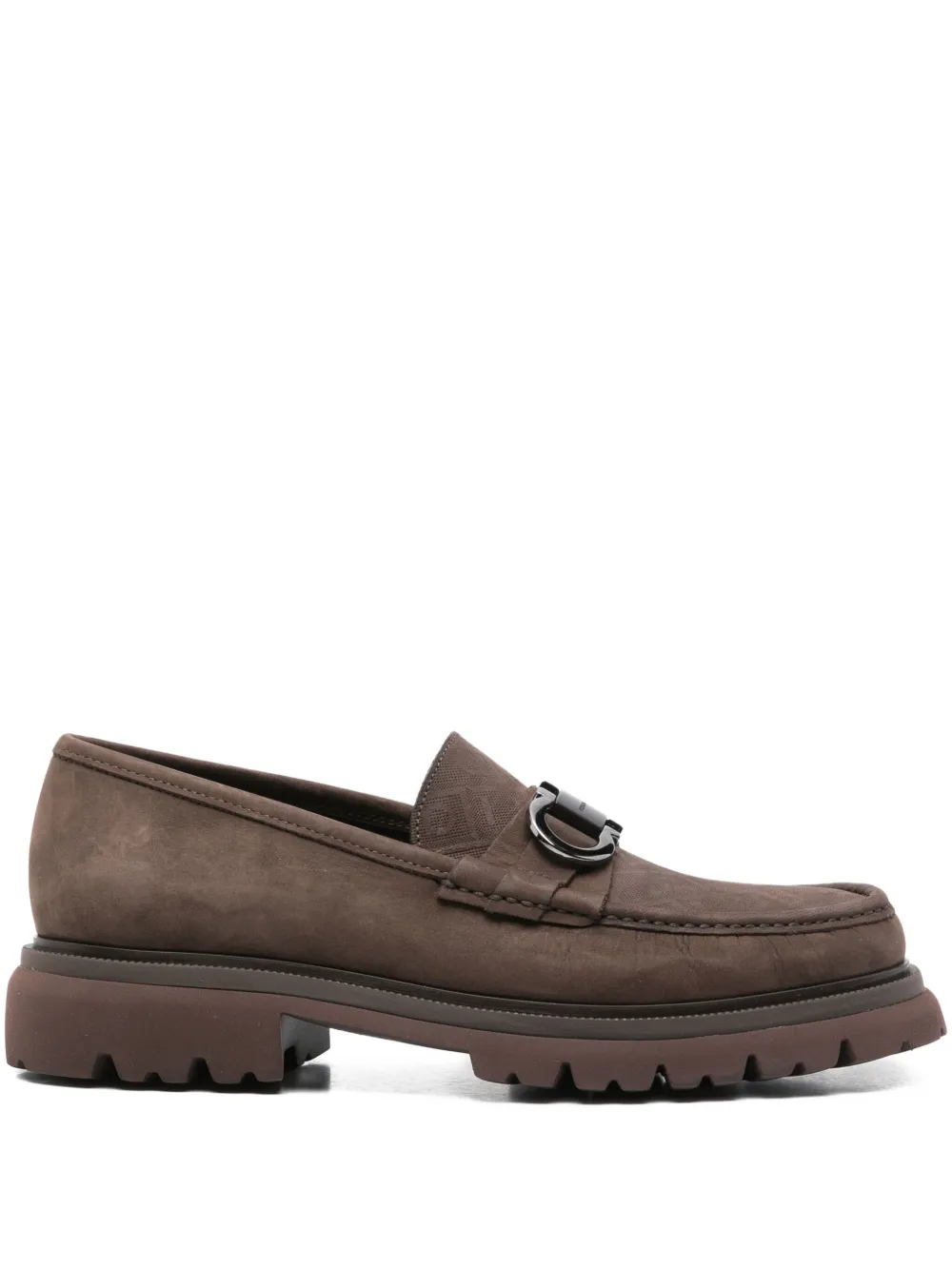 Ferragamo Loafers met Gancini-gesp Bruin