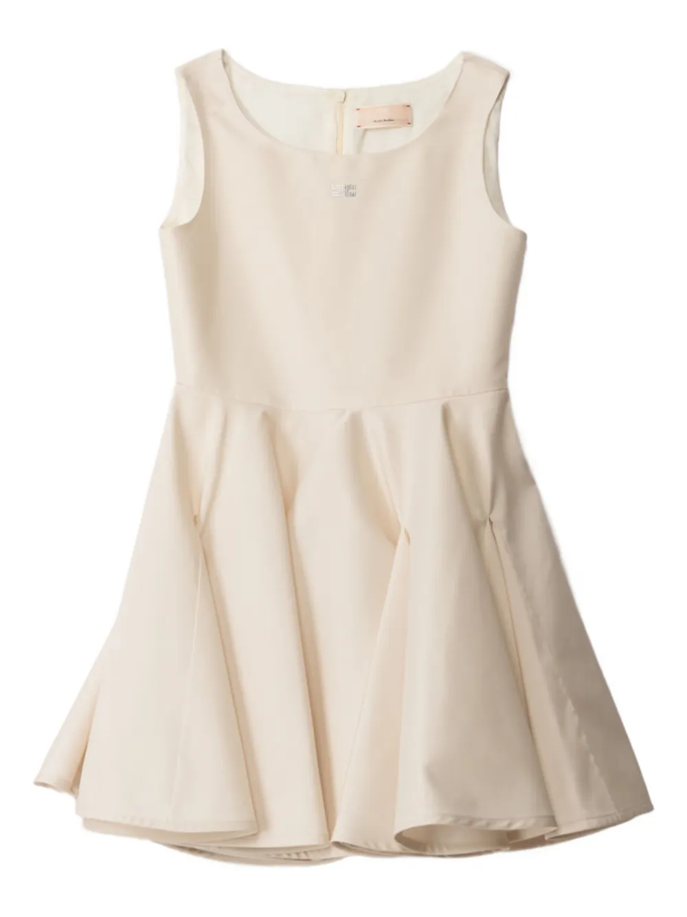 Elisabetta Franchi La Mia Bambina sleeveless pleated mini dress | Neutrals | Image 1