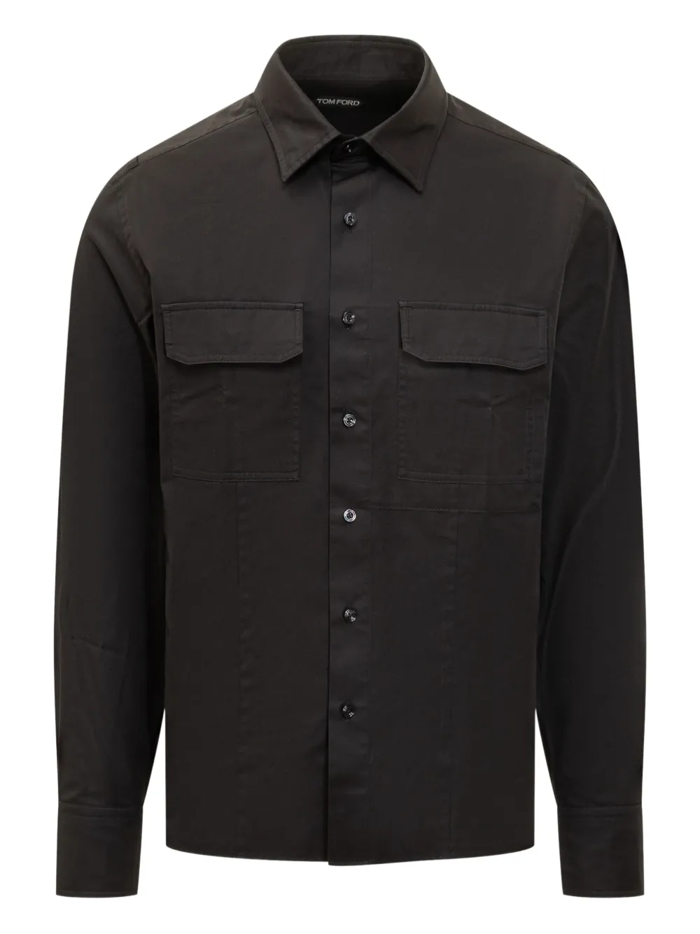TOM FORD military-pocket shirt Zwart