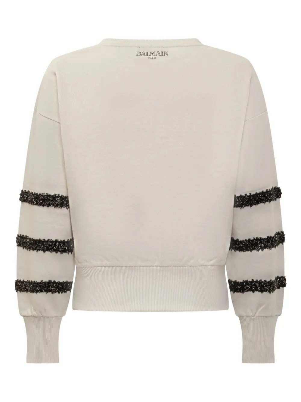 Balmain Kids Sweater verfraaid met streep Wit