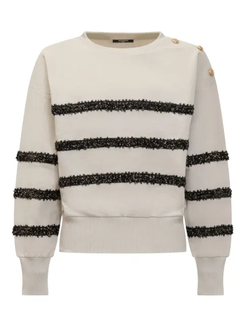Balmain Kids embellished stripe sweatshirt