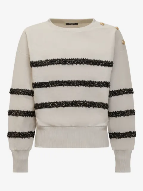 Balmain Kids embellished stripe sweatshirt