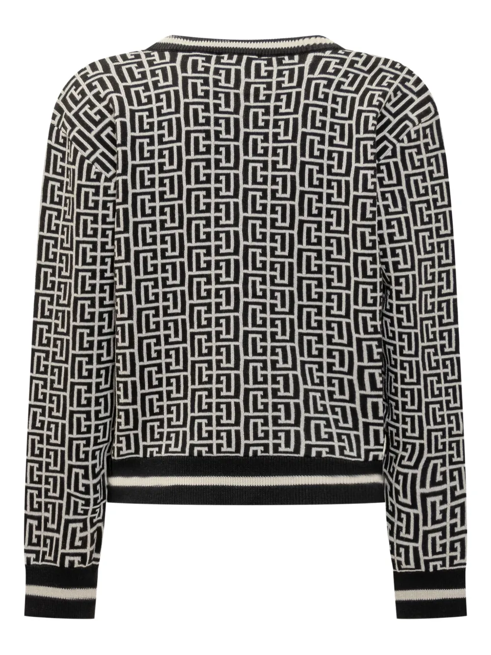 Balmain Kids Gebreid vest met monogram Wit
