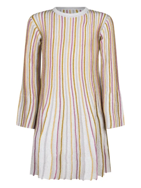 Stella McCartney Kids vestido corto acampanado a rayas