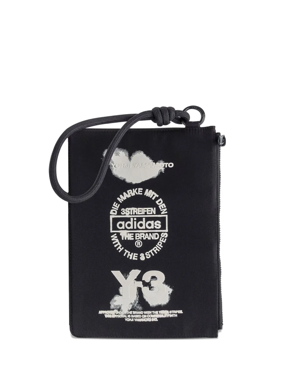 Y-3 zip pouch Zwart