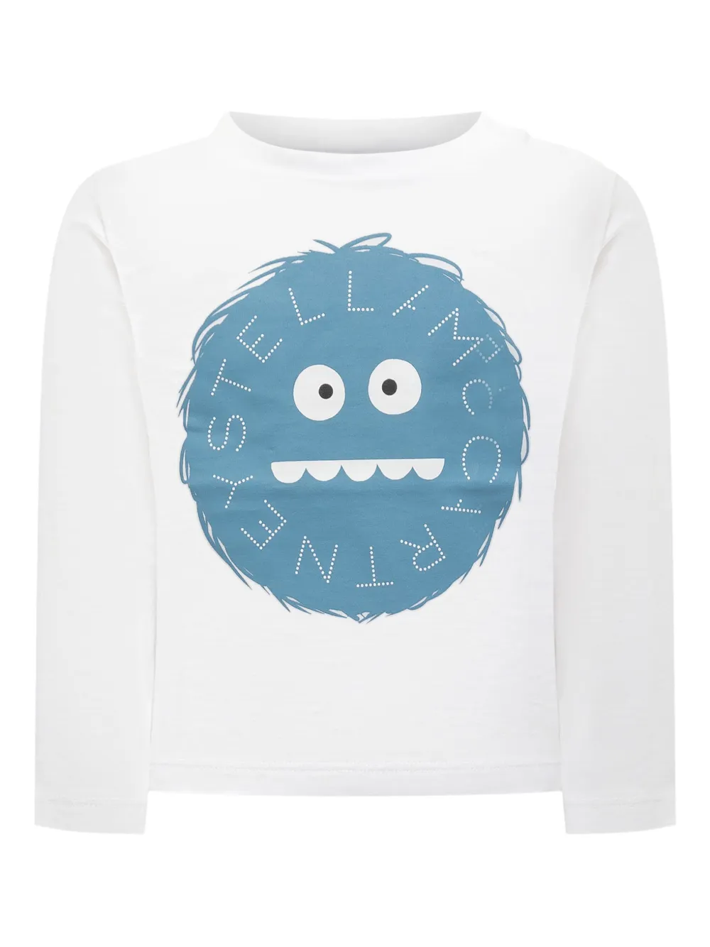 Stella McCartney Kids T-shirt met monsterprint en lange mouwen Wit