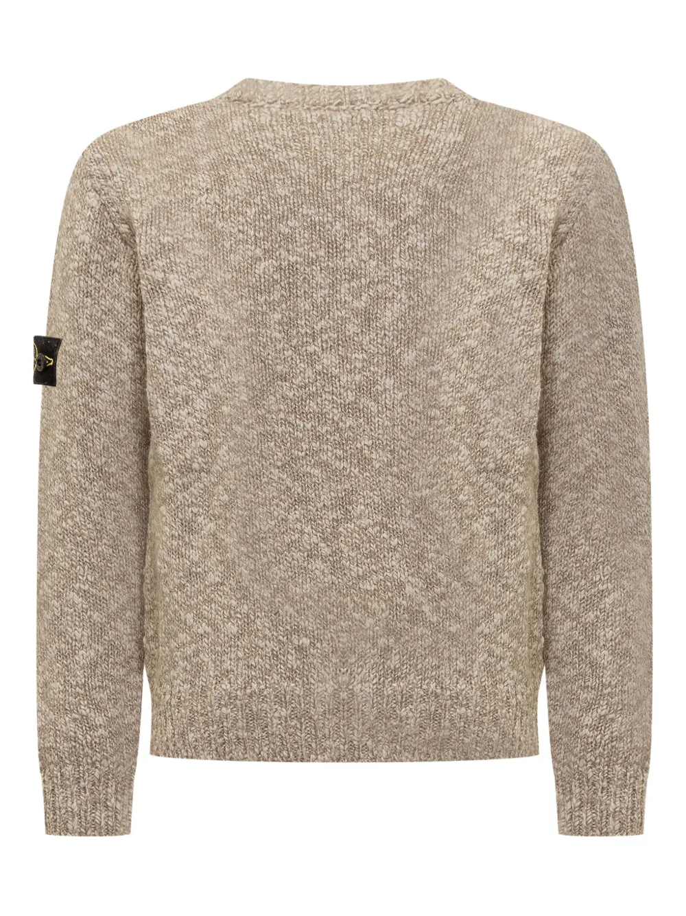 Stone Island Junior crew neck patch sweater Beige